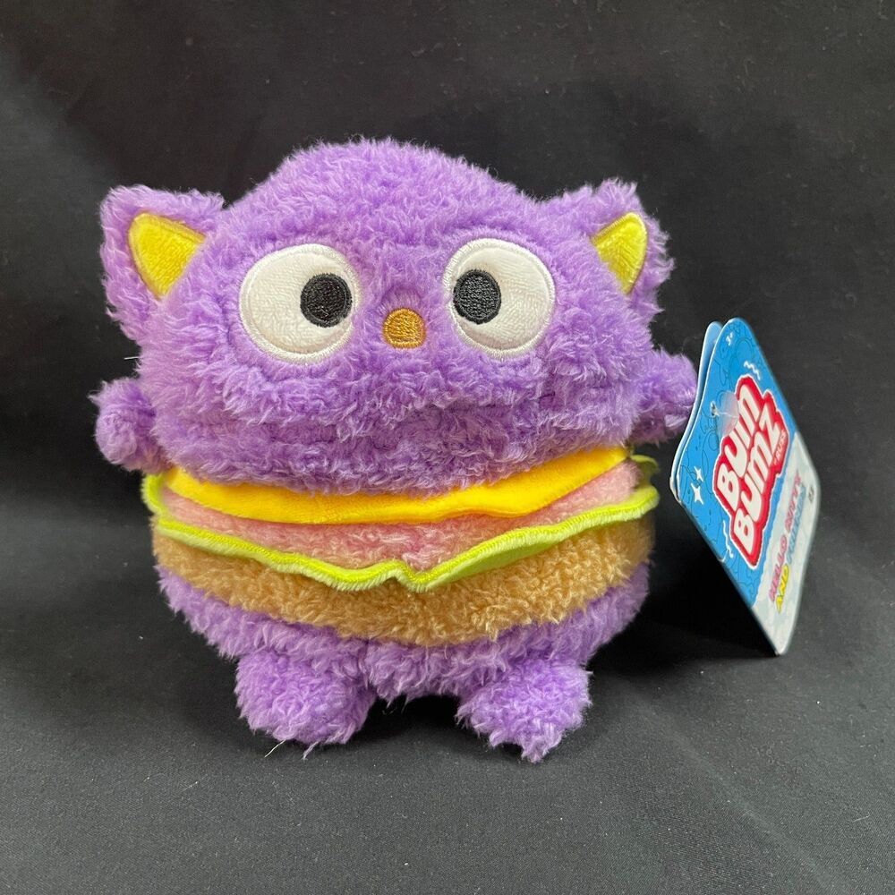 BumBumz Hello Kitty and Friends Chococat Burger Plush Stuffed Toy 4.5”